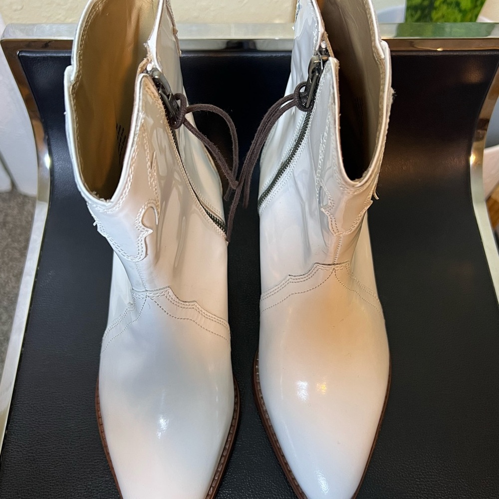 Free People New Frontier Western Boots Woman’s size 6.5 USA WHITE - Picture 3 of 13